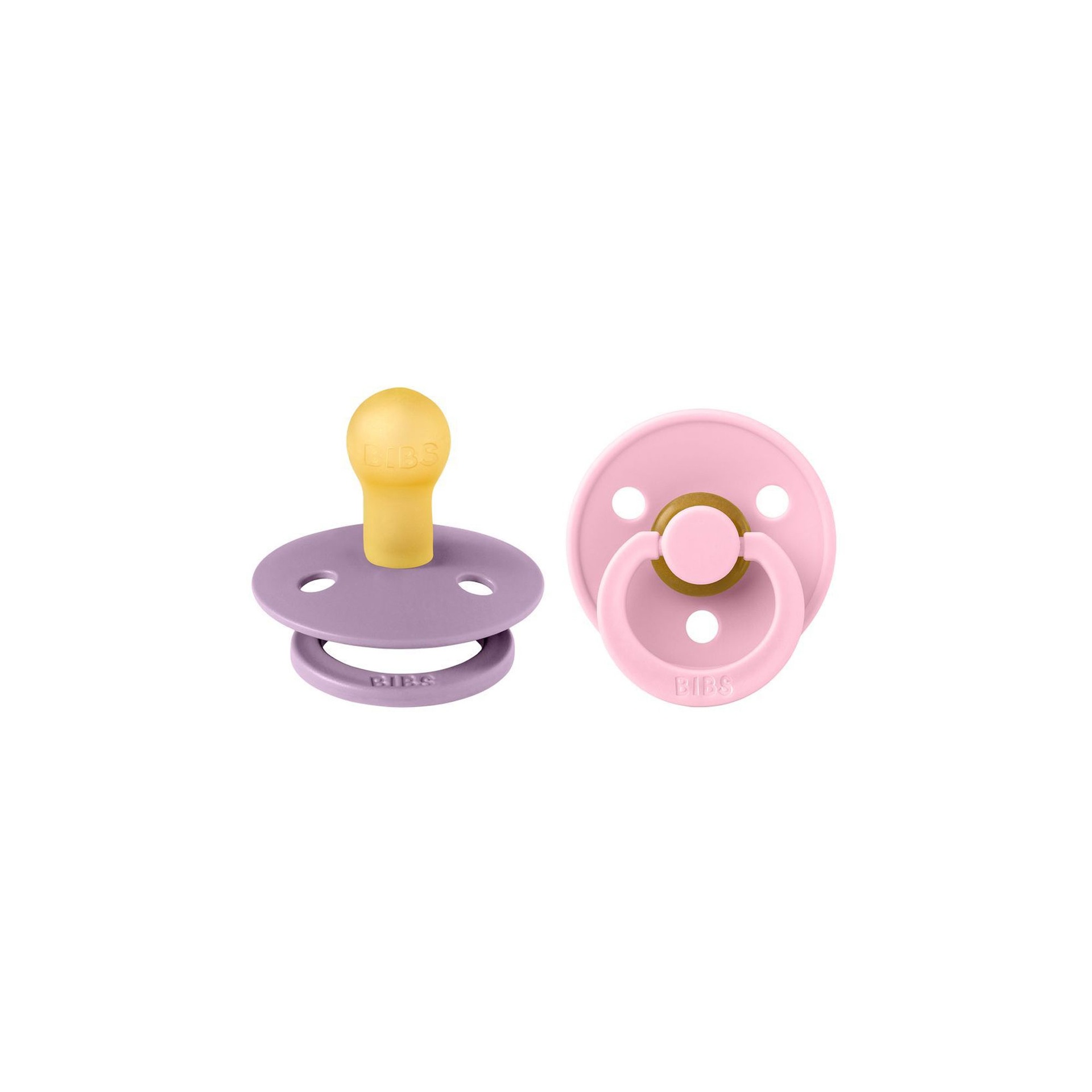 Colour 2 Pack Latex Size 1 Lavender/Baby Pi Bibs