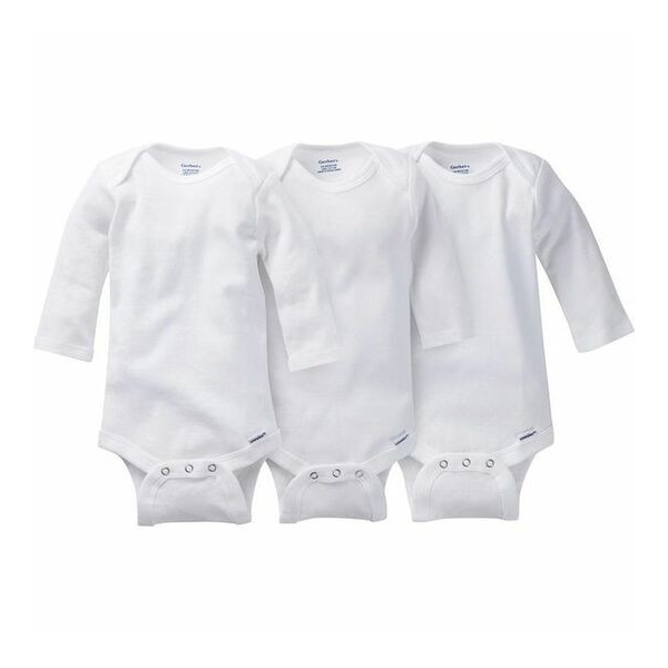 Set x 3 Body manga larga blancos Gerber