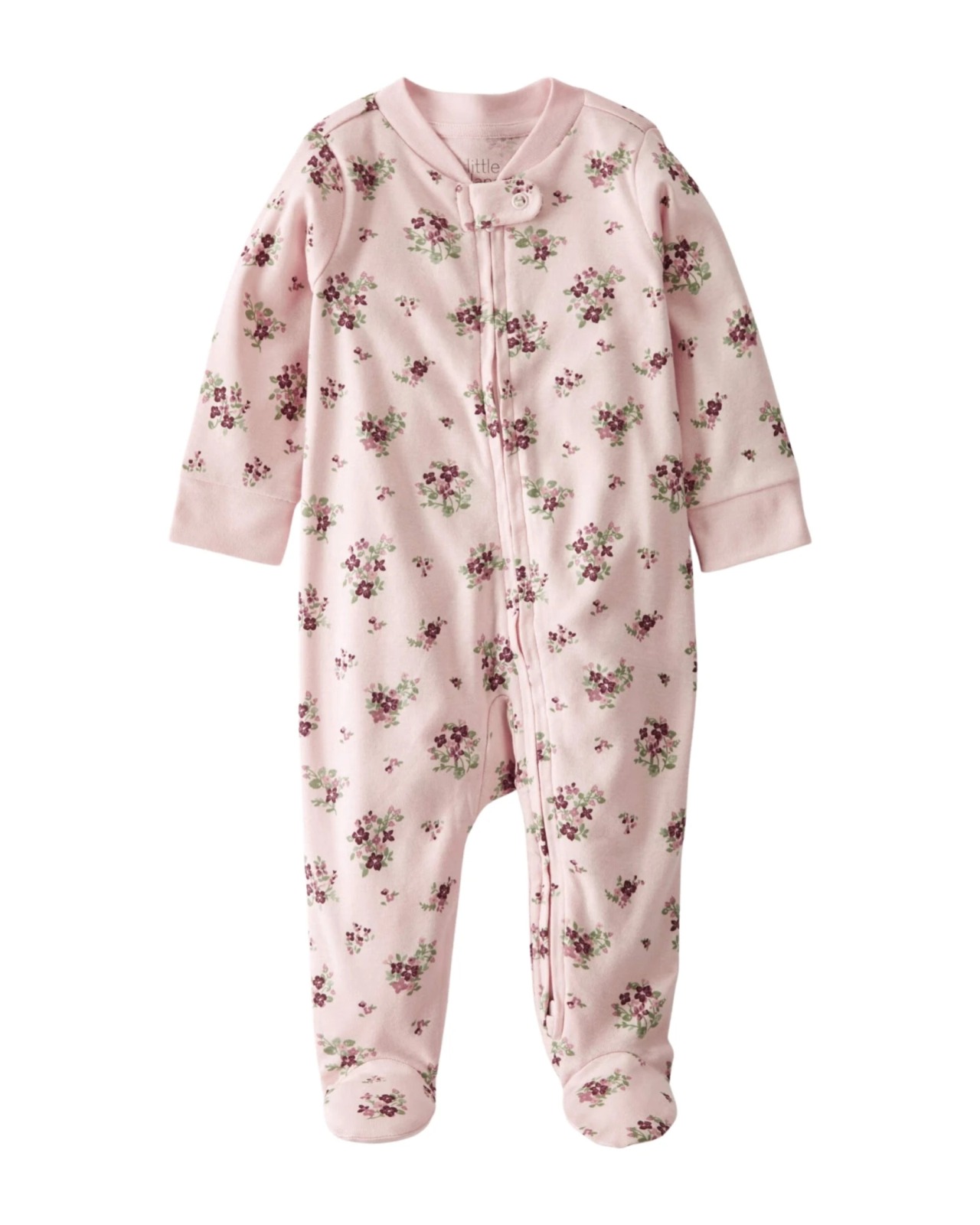 Pijama C/Pie Floral Alg Org Little Planet Carters