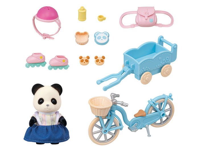 Cycle & Skate set panda girl Sylvanian Families