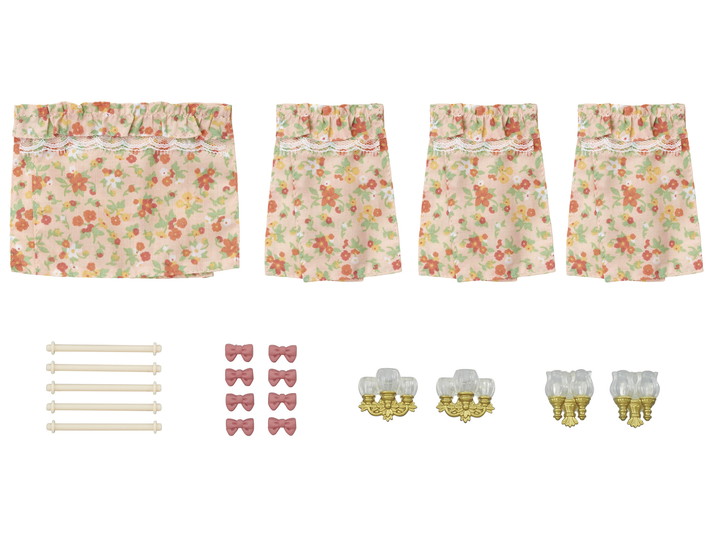 Wall Sconces & Curtains Set Sylvanian Families