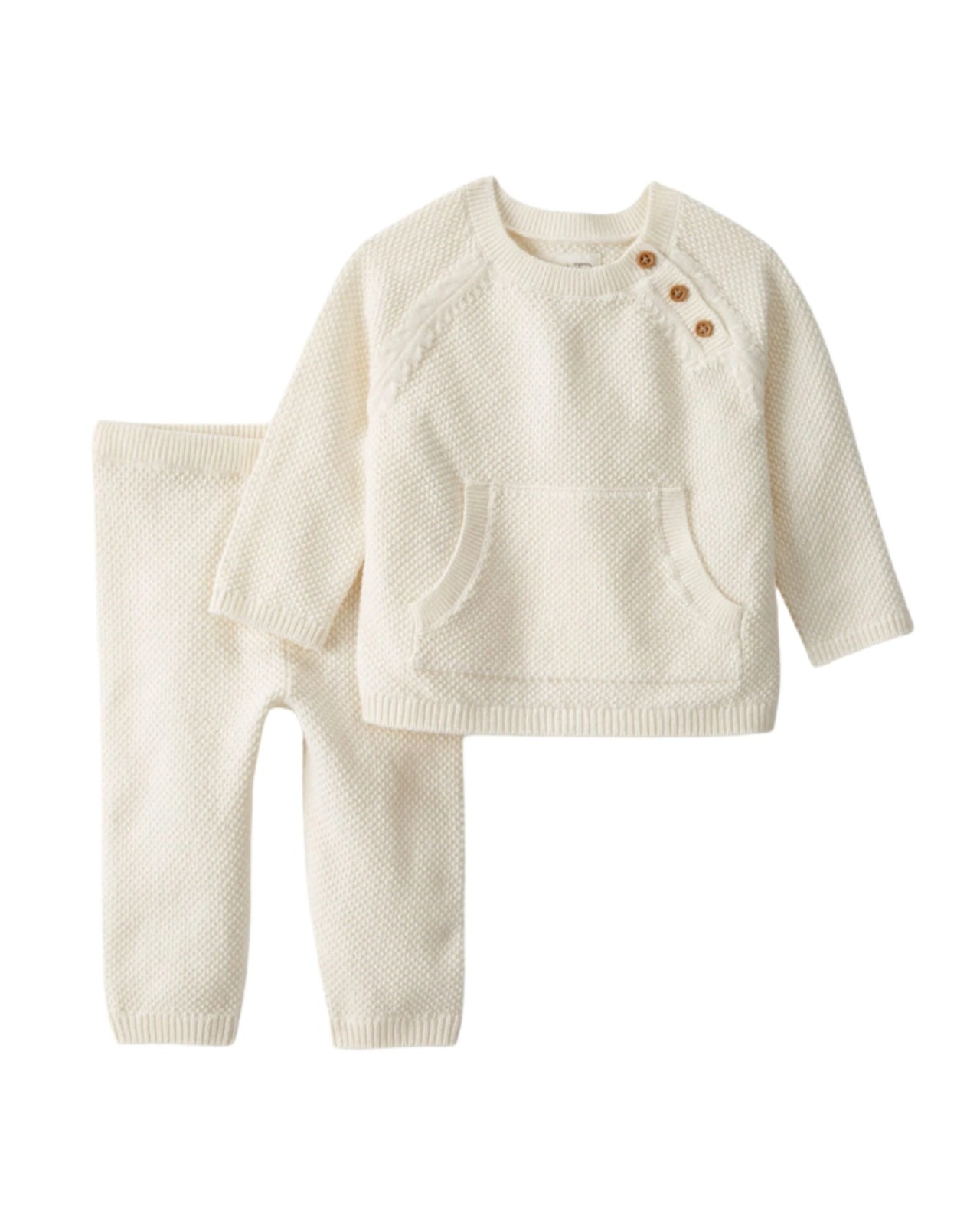 Set 2Pc Pant Y Buzo Alg Org Beige Little Planet Carters