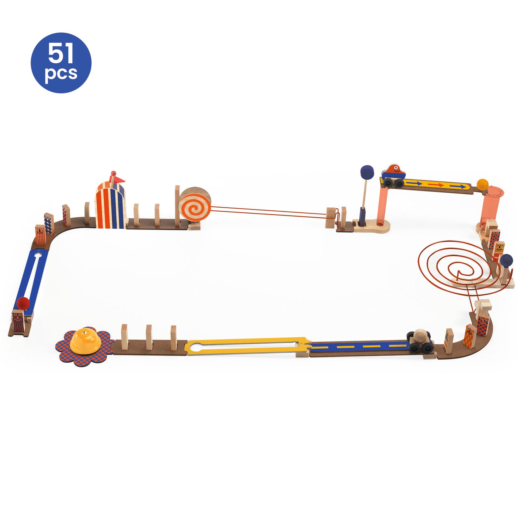 Zig & Go - Zig&Go Junior- Racer - 51 Pcs  Fsc 100% Djeco