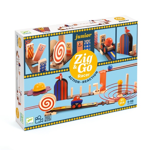 Zig & Go - Zig&Go Junior- Racer - 51 Pcs  Fsc 100% Djeco
