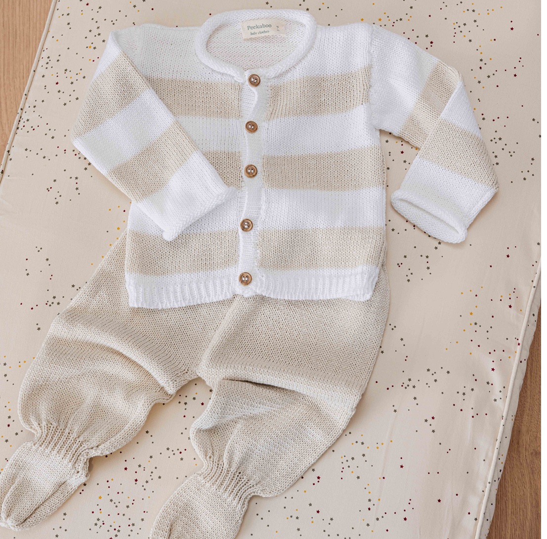 Set Brisa tejido - Beige Peekaboo