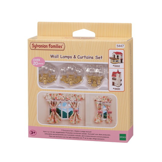 Wall Sconces & Curtains Set Sylvanian Families