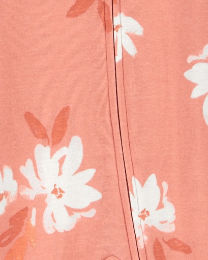 Pijama C/Pie Y Gorro Floral Algodón Carters