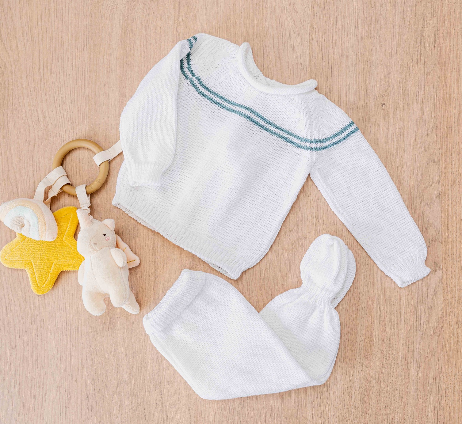 Set Nido tejido - Verde Peekaboo